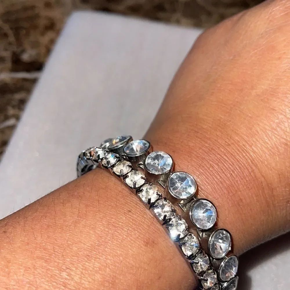 Two clear rhinestone bracelets. - Picture 3 of 4